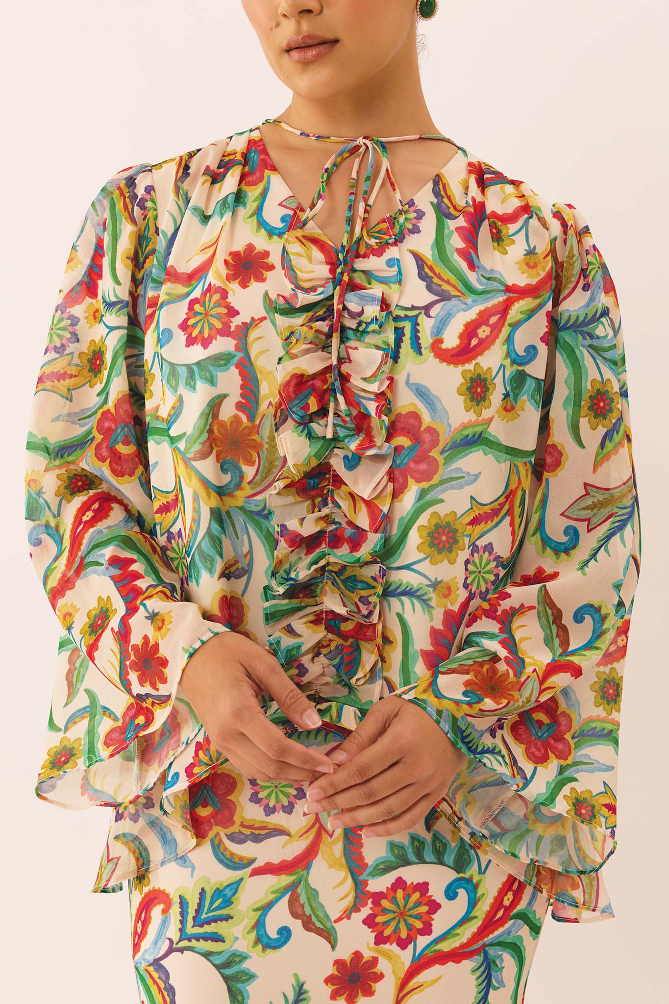 OASIS Ripple Kurung Set in Persian
