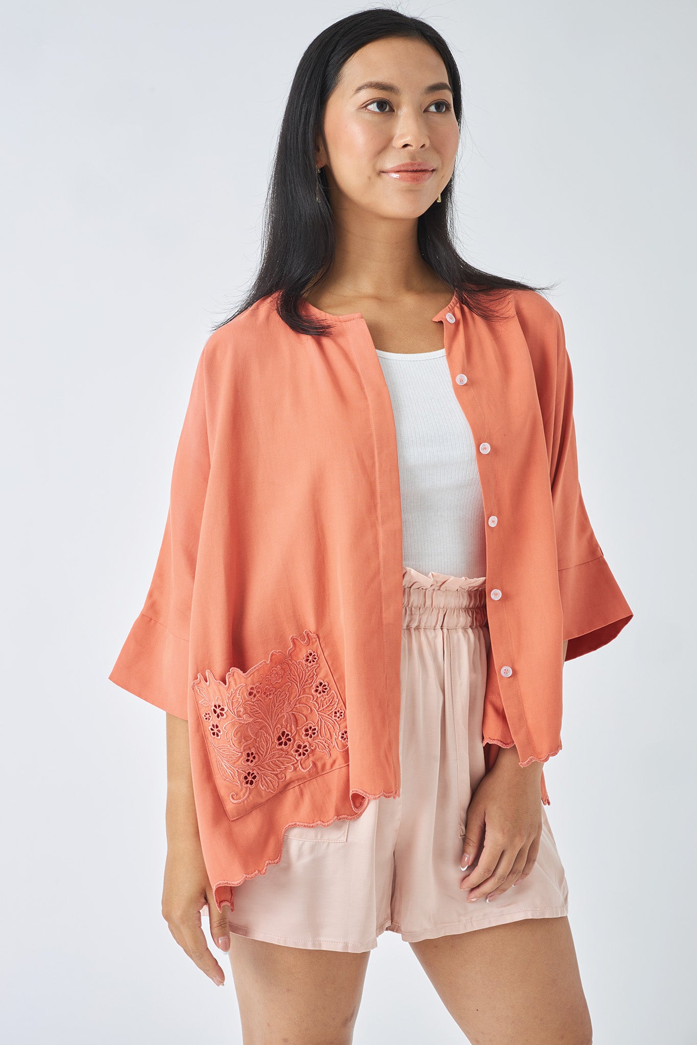 Easy Blouse in Persimmon