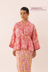 GILDED Structured Kimono Blouse in Prim