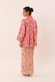 GILDED Structured Kimono Blouse in Prim