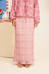 RAIE Lace Skirt in Dahlia