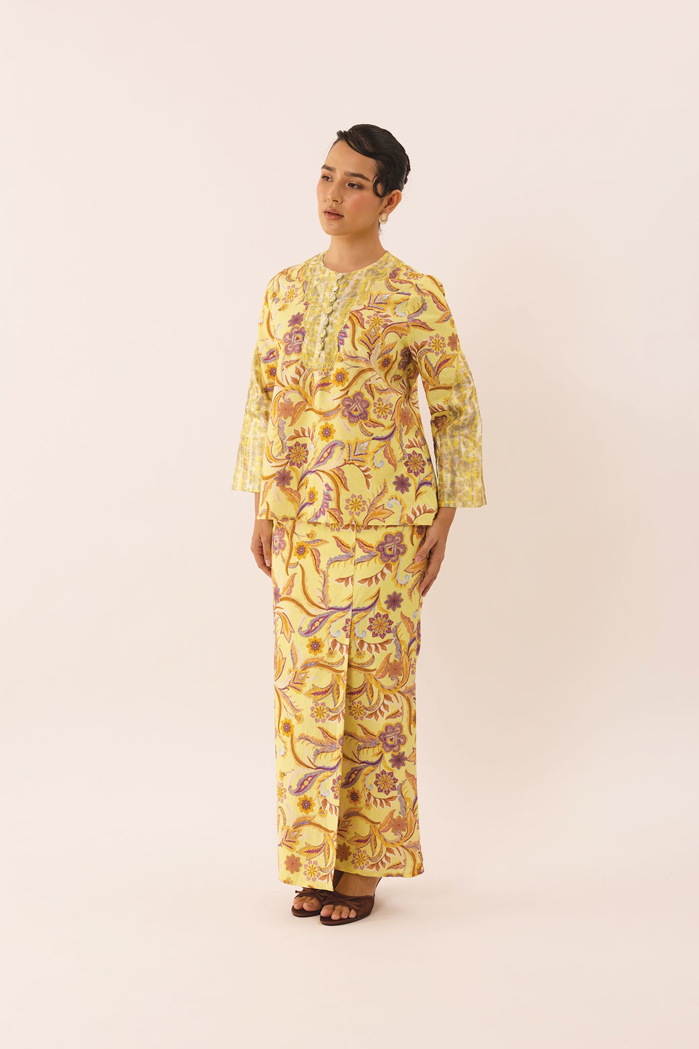 OASIS Embroidered Kurung Kedah in Regal