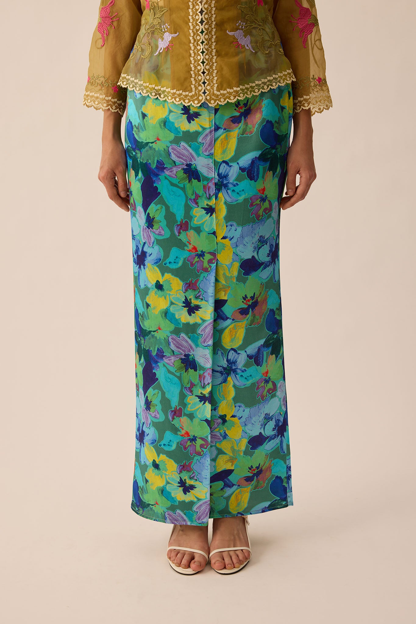 SOUL Front Fold Skirt in Lagoon