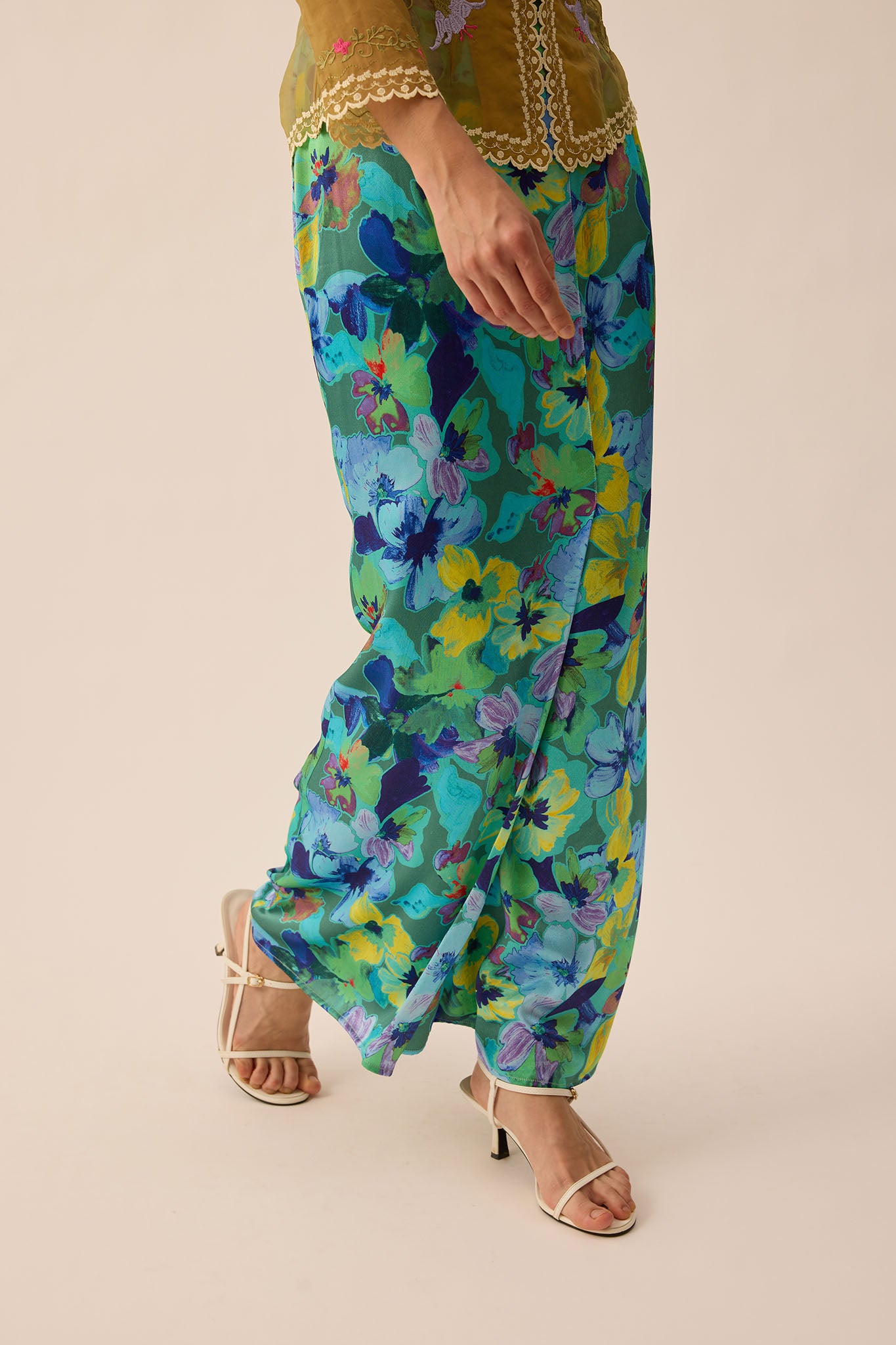 SOUL Front Fold Skirt in Lagoon