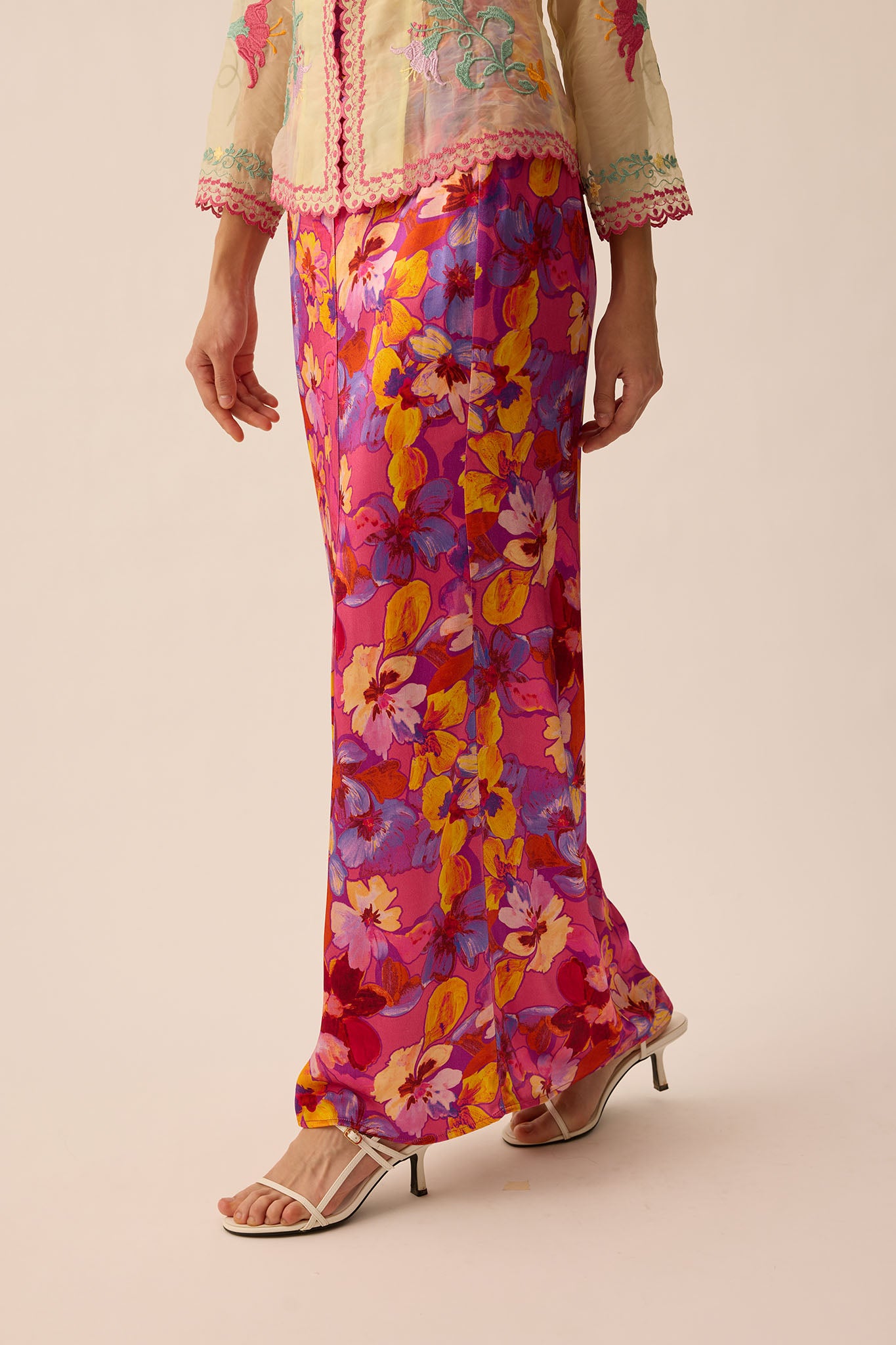 SOUL Front Fold Skirt in Rouge