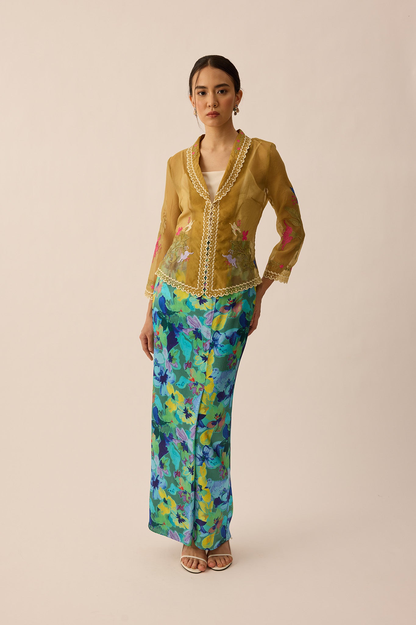 SOUL Organza Kebaya Set in Lagoon