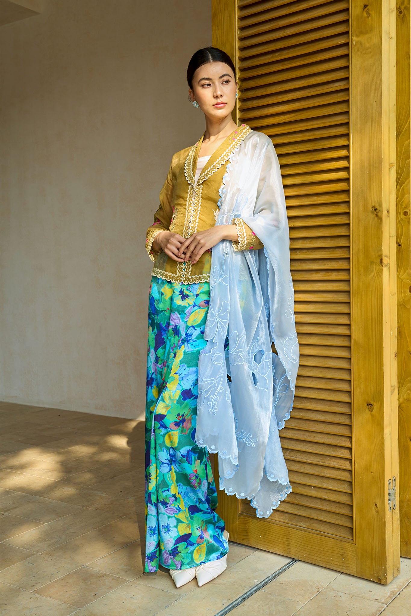 SOUL Organza Kebaya Set in Lagoon