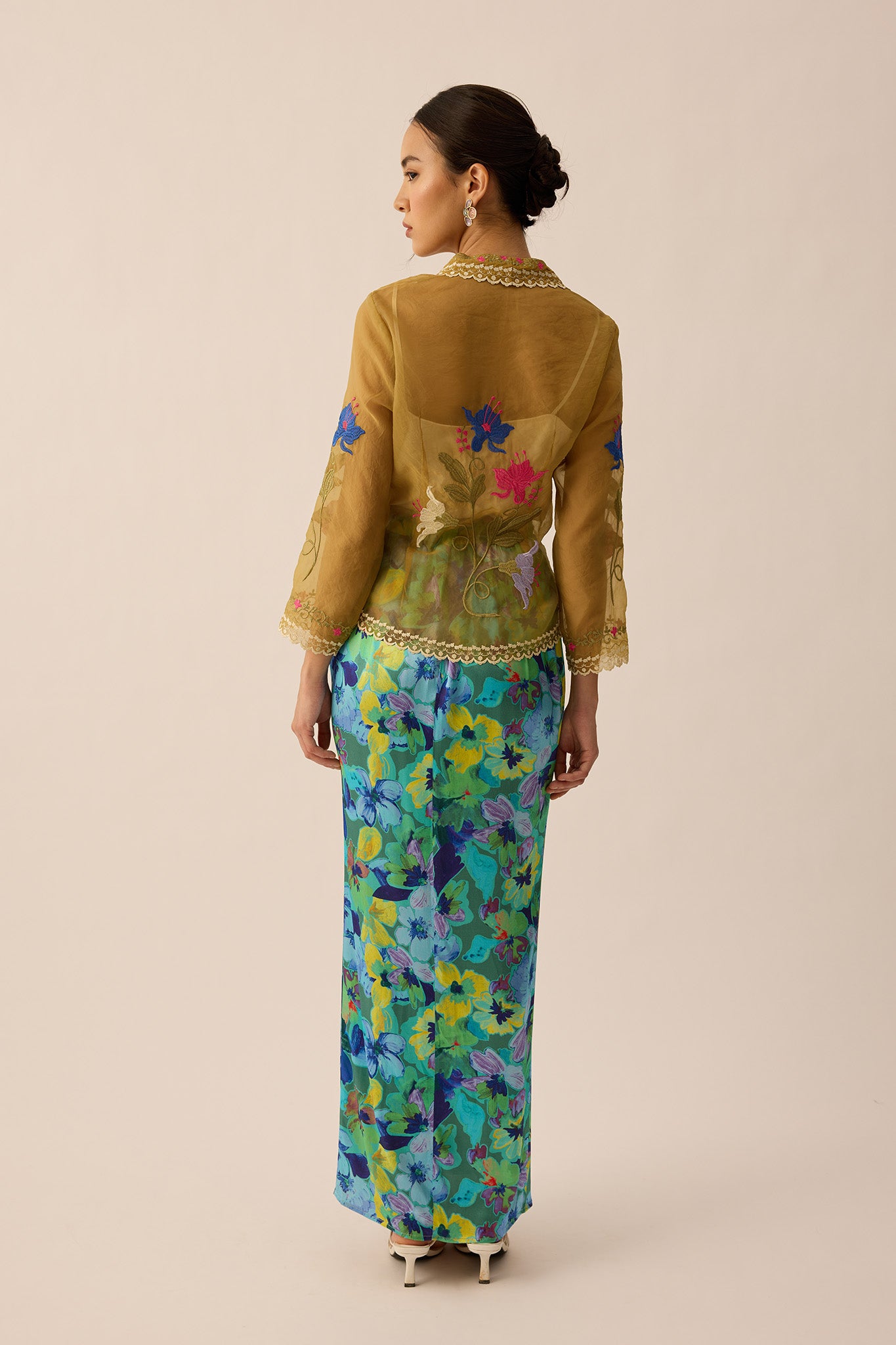 SOUL Organza Kebaya Set in Lagoon