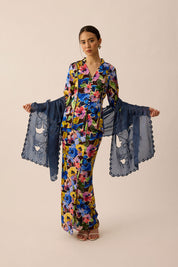Spring Organza Shawl in Twilight