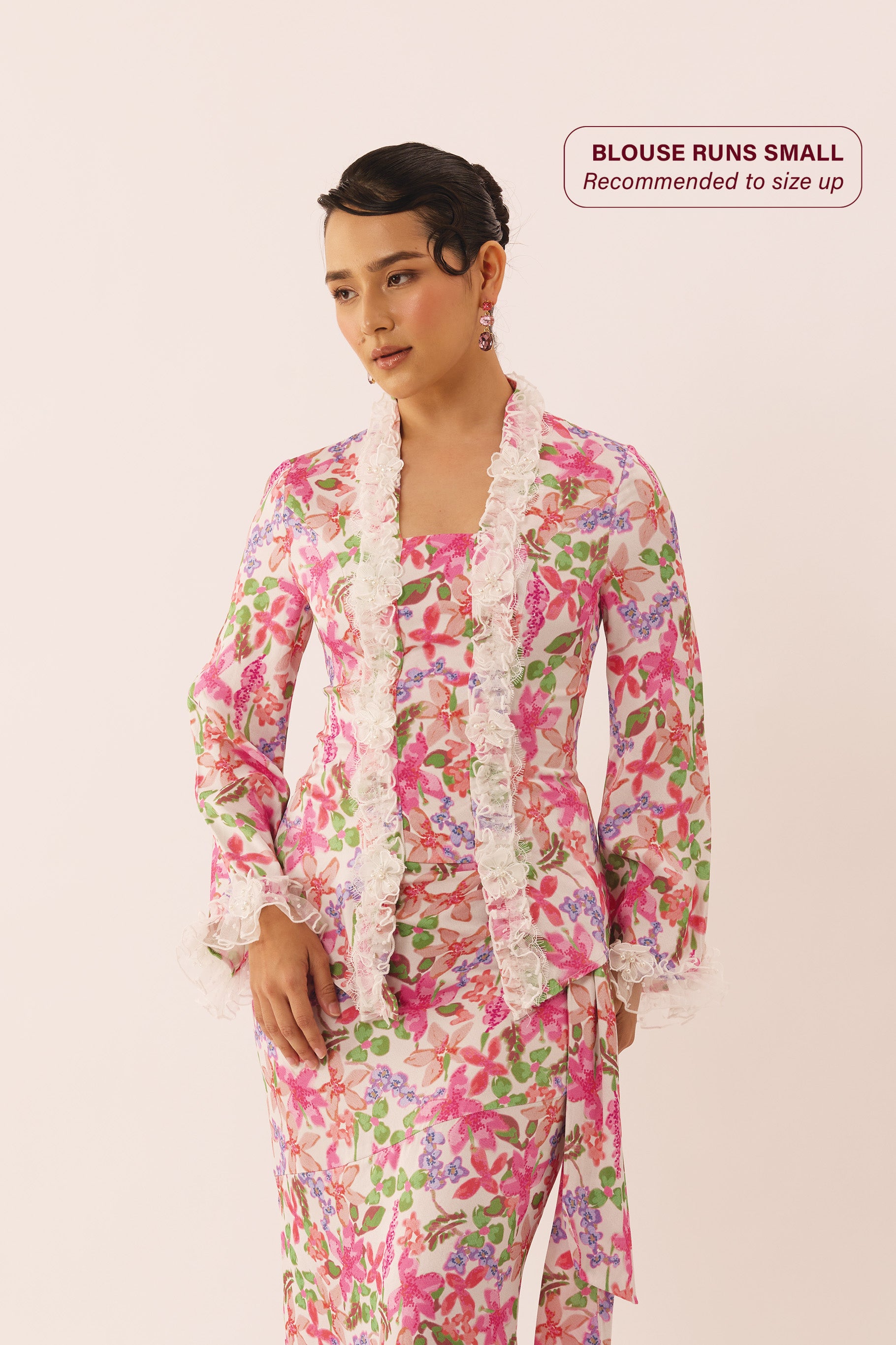 LUSH Ruffle Kebaya Top in Stellar