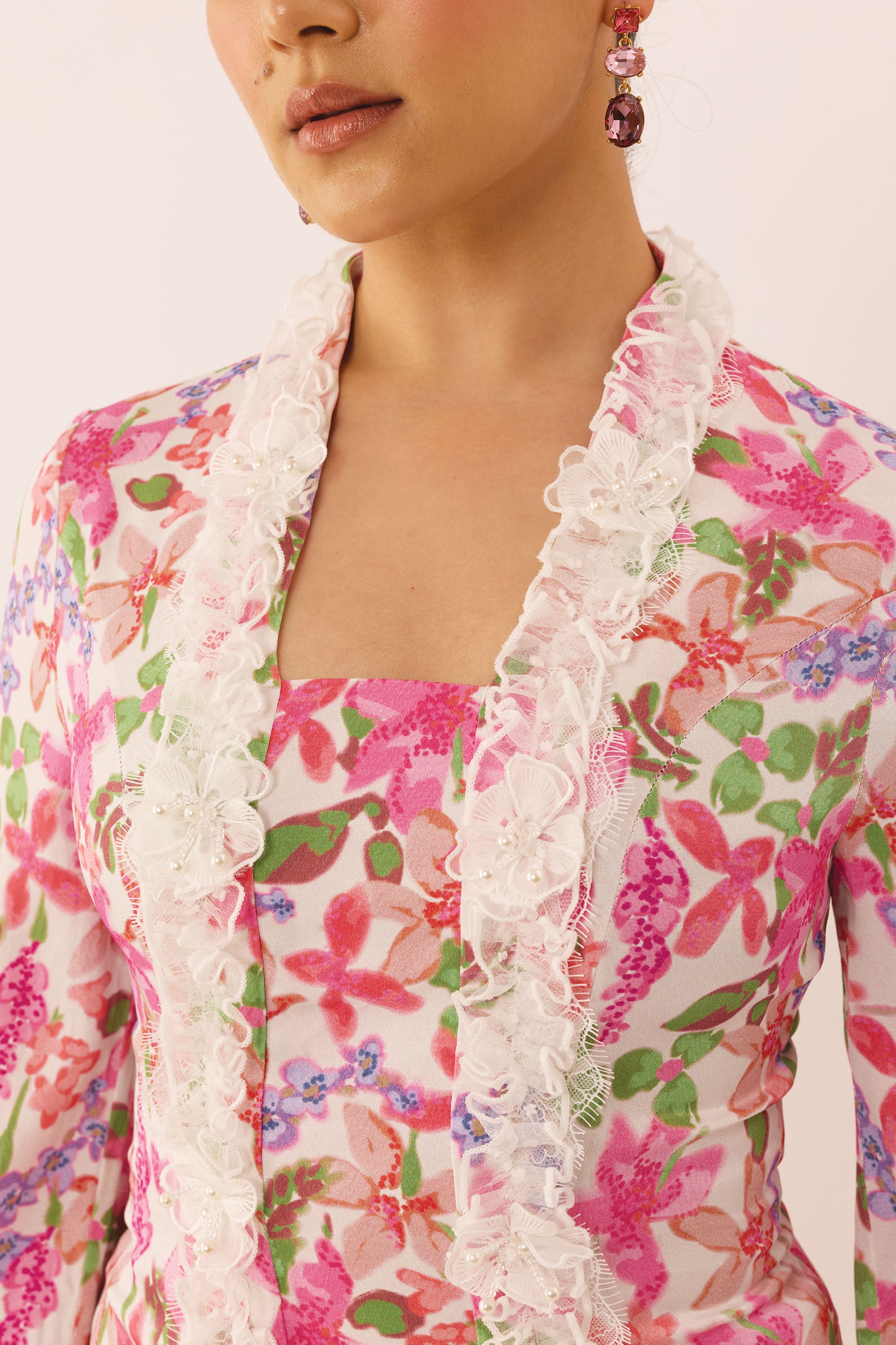 LUSH Ruffle Kebaya Top in Stellar