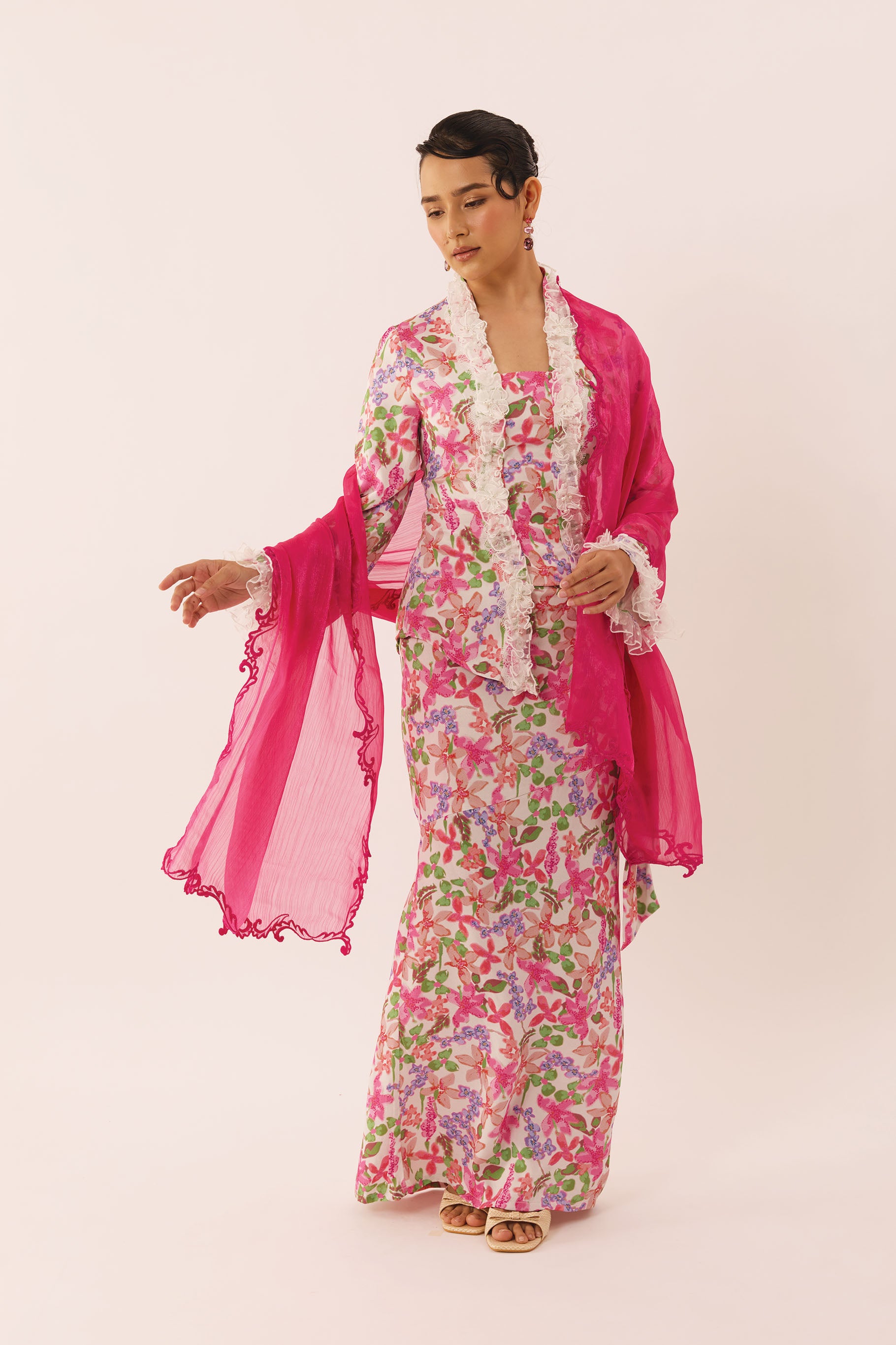 LUSH Ruffle Kebaya Top in Stellar