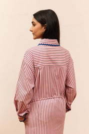 Tailored Striped Dress in Taffy