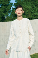 SENSE Tailored Blouse in White