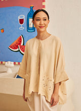 Textured Easy Blouse in Sesame
