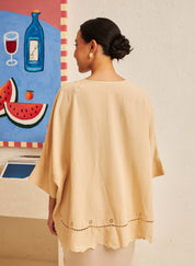 Textured Easy Blouse in Sesame