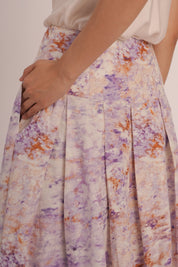 SEASON Linen Flow Skirt in Thistle