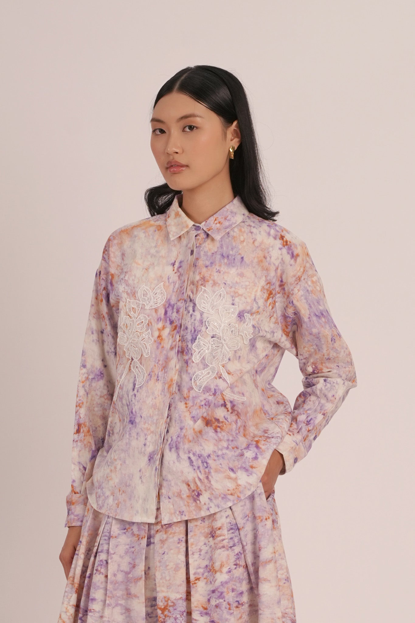 SEASON Linen Shirt in Thistle