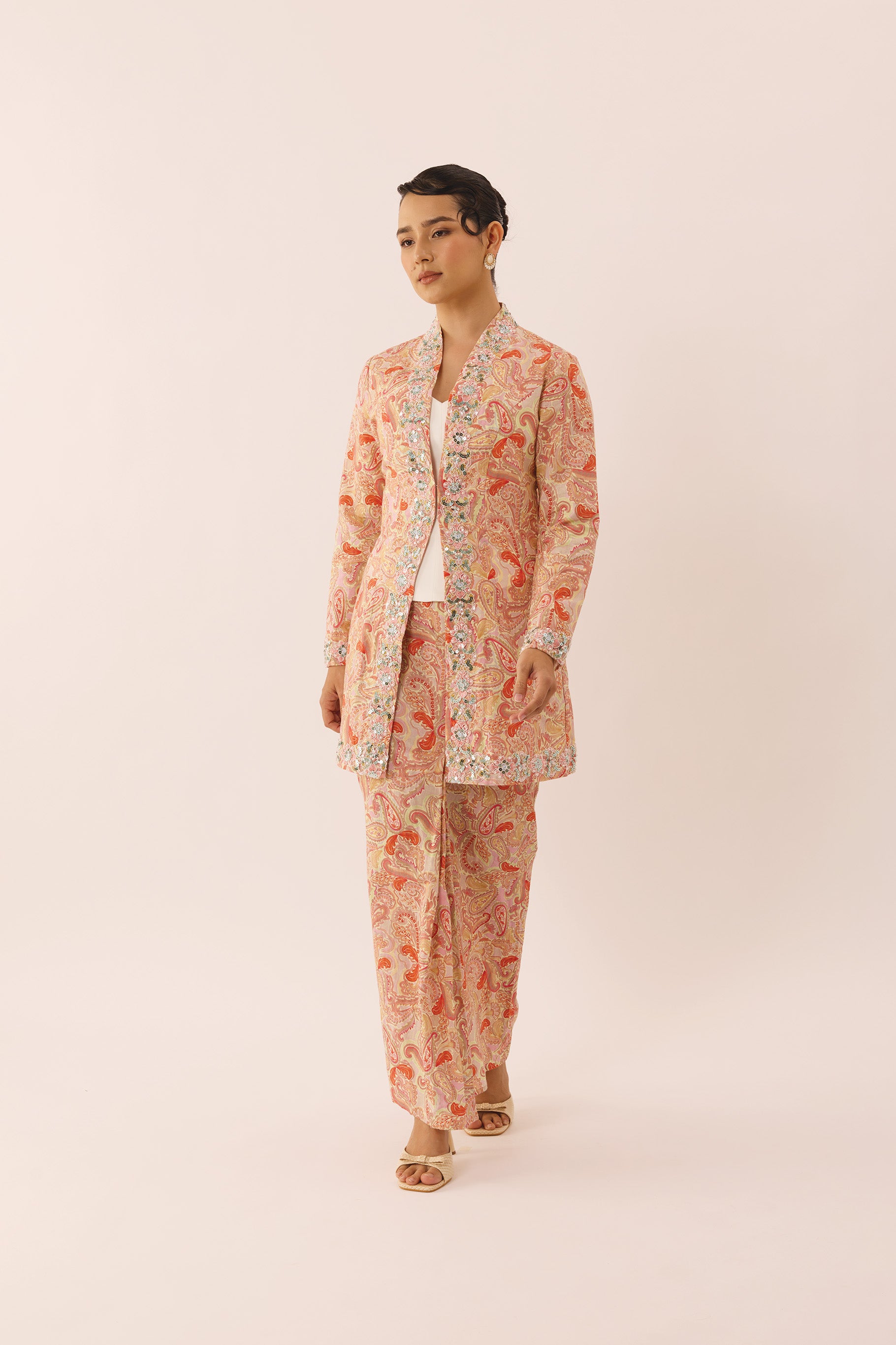 TROVE Embellished Kebaya Set in Ember