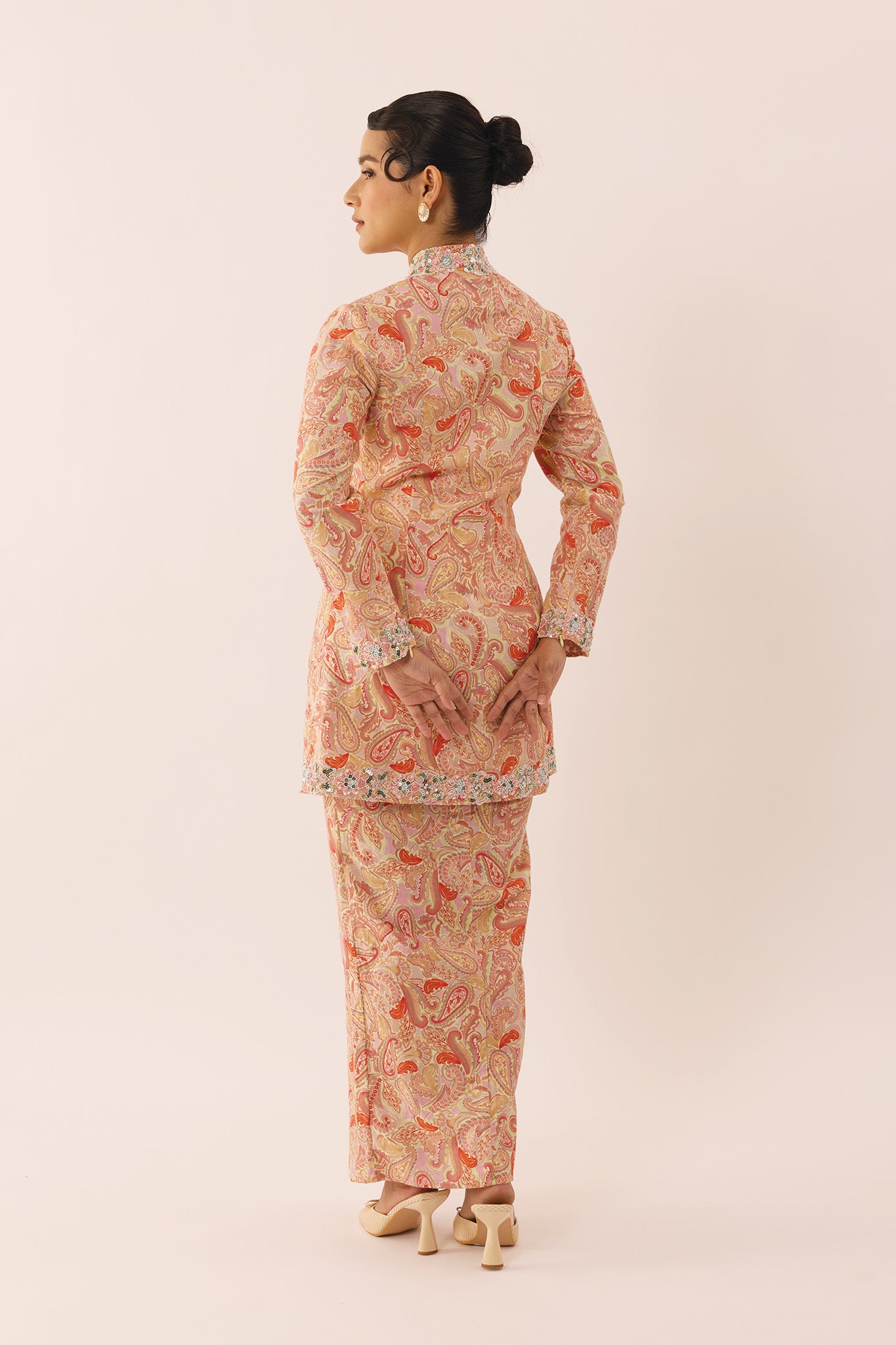 TROVE Embellished Kebaya Set in Ember