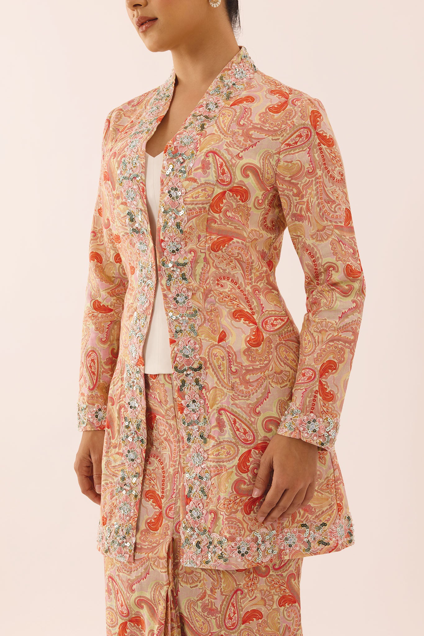 TROVE Embellished Kebaya Set in Ember