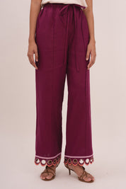 WANDER Linen Pants in Vienna Berry