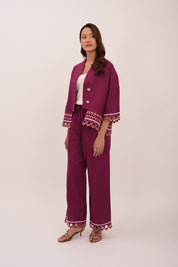 WANDER Linen Pants in Vienna Berry