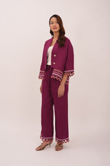 WANDER Linen Pants in Vienna Berry