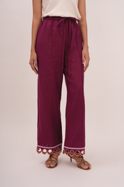 WANDER Linen Pants in Vienna Berry