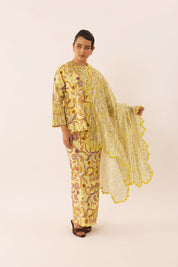 MOSAIC Embroidered Shawl in Vivid