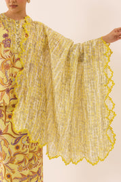 MOSAIC Embroidered Shawl in Vivid