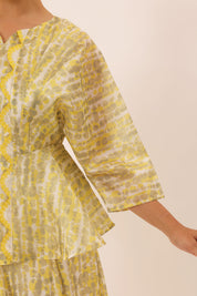 MOSAIC Sculpted Blouse in Vivid
