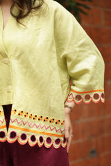 [PRE-ORDER] WANDER Kimono in Chile Lime