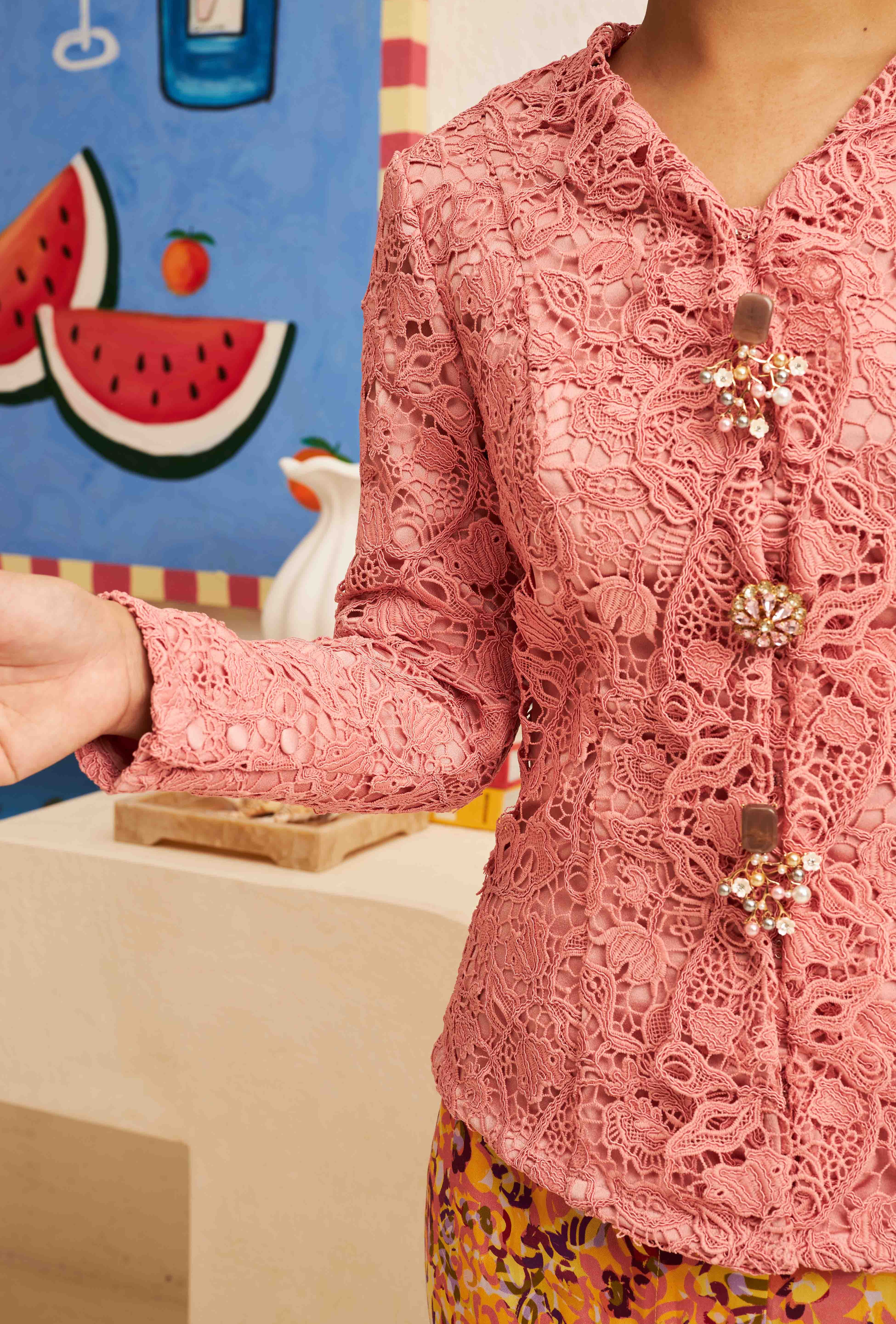 ERYS Kebaya Set in Clementine