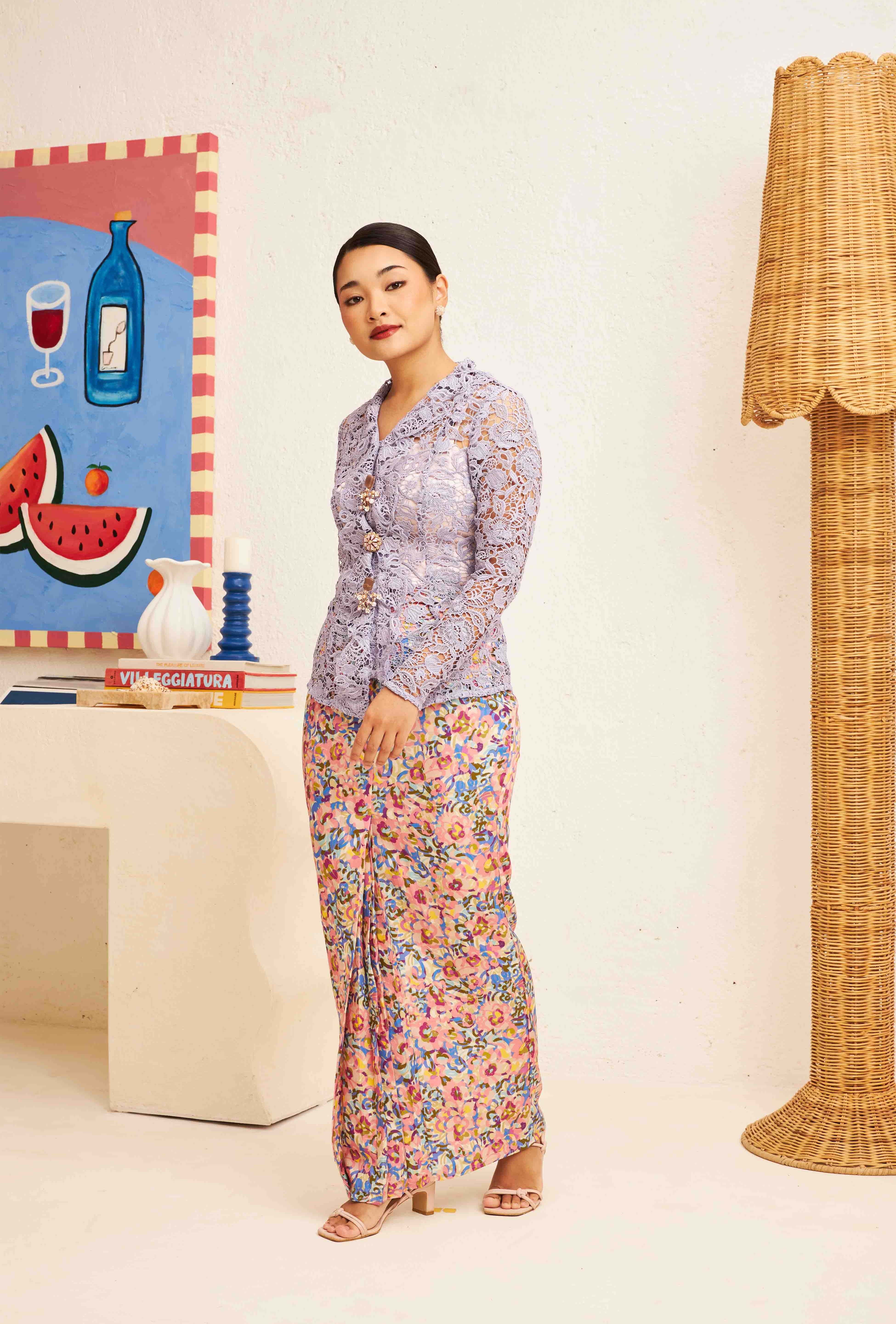 ERYS Kebaya Set (Camisole) in Iris