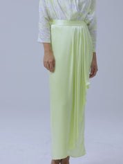 Draped Skirt in Lemon