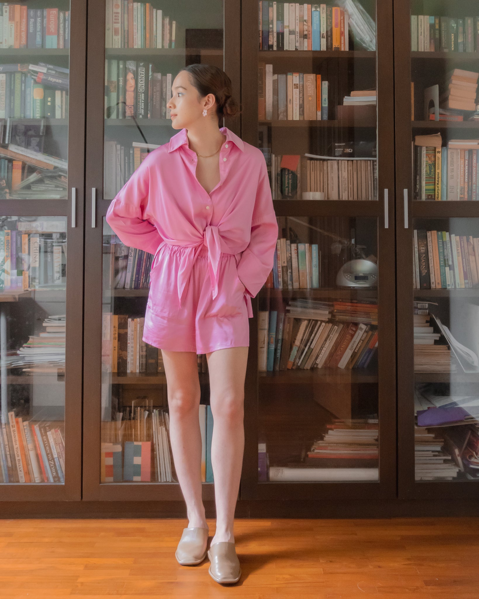 VISION - Matching Shorts Set (Rosy Blush / Flamingo Pink)