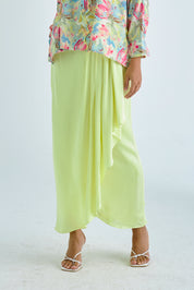 Draped Skirt in Lemon