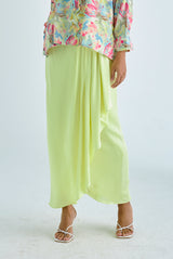 Draped Skirt in Lemon