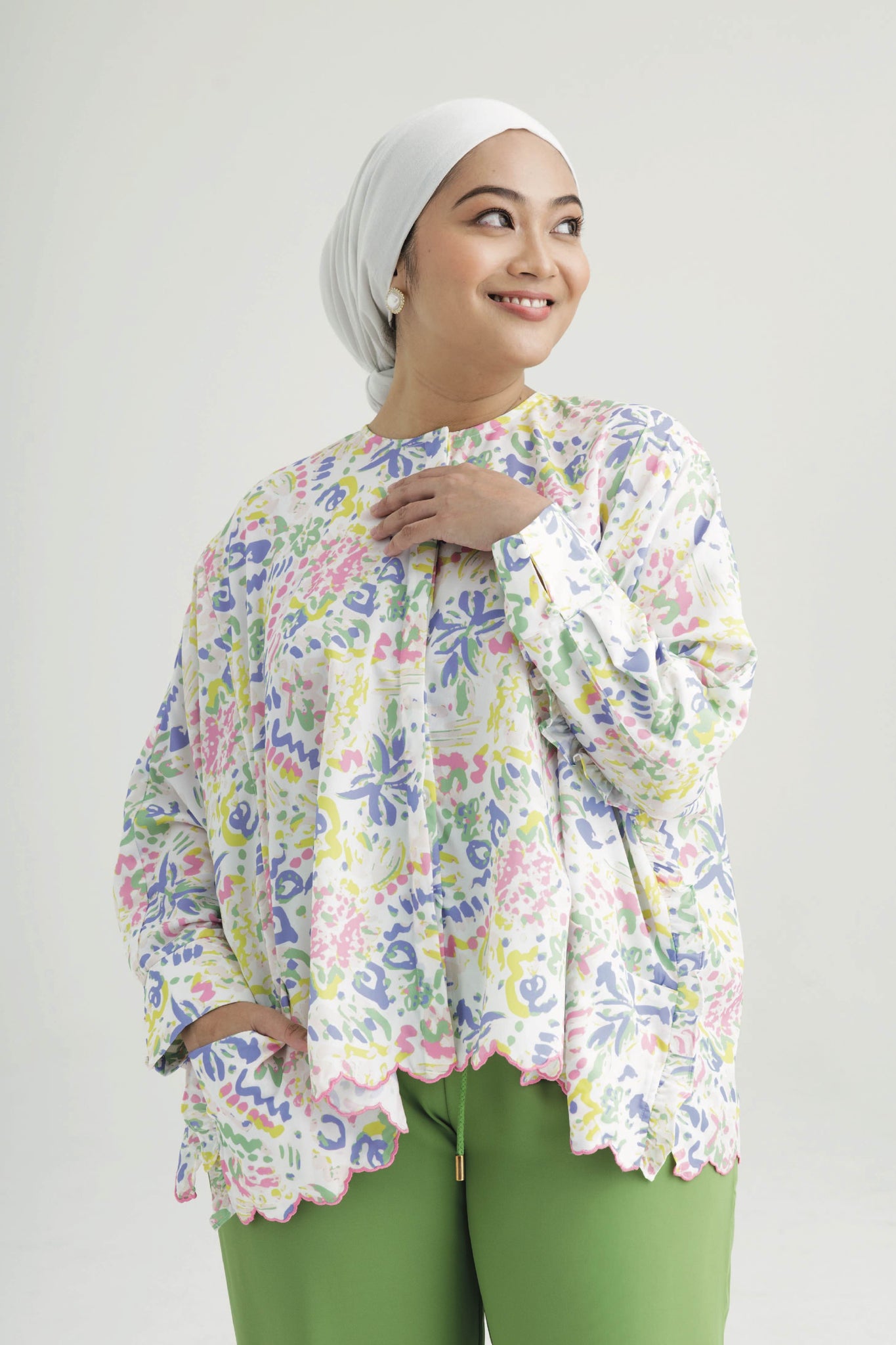 MEADOW - Long Sleeve Blouse (White)