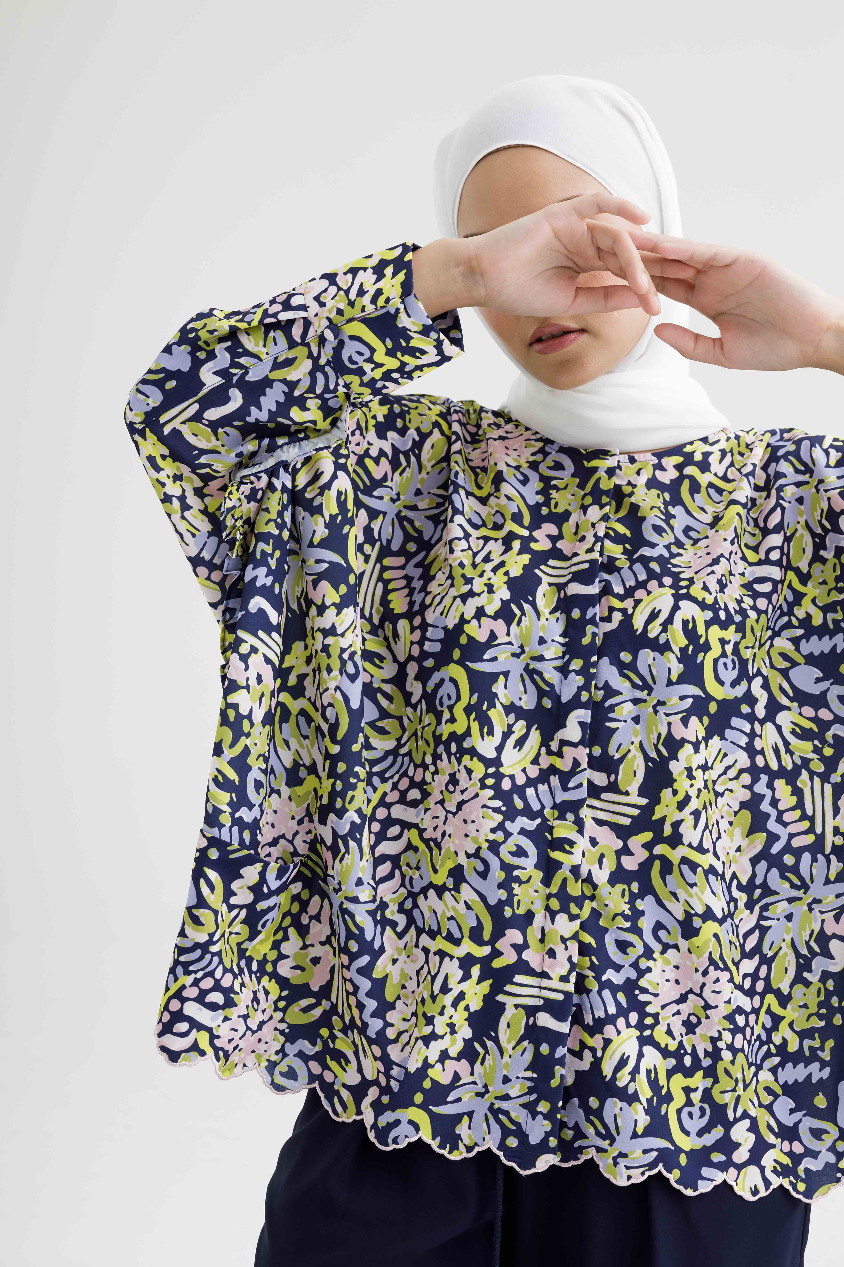 MEADOW - Long Sleeve Blouse (Navy)
